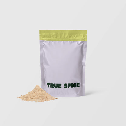 True Spice King Trumpet mushroom powder pouch with natural powdered supplement
